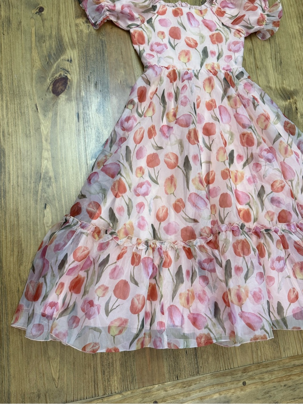 IVY CITY CO Girls Wonderland Tulips Floral Gown Dress - Picture 4 of 10